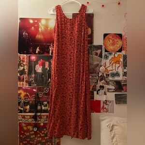 Women’s medium Coral Floral Maxi Dress